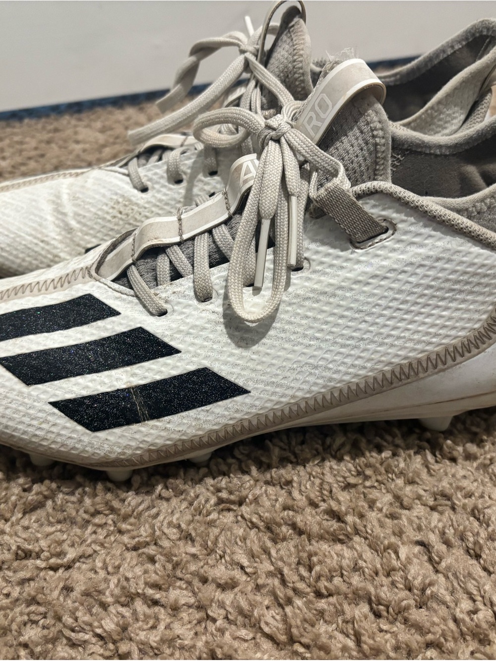 adidas White and Black Men's Soccer Cleats